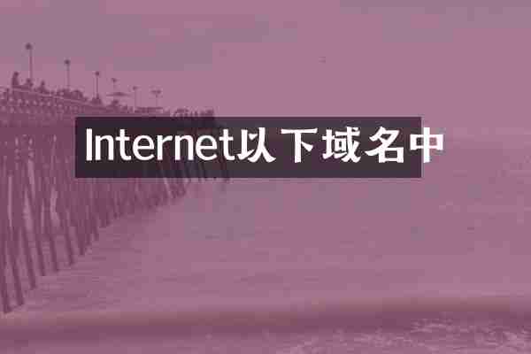 Internet以下域名中