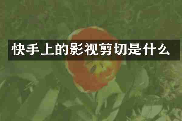 快手上的影视剪切是什么