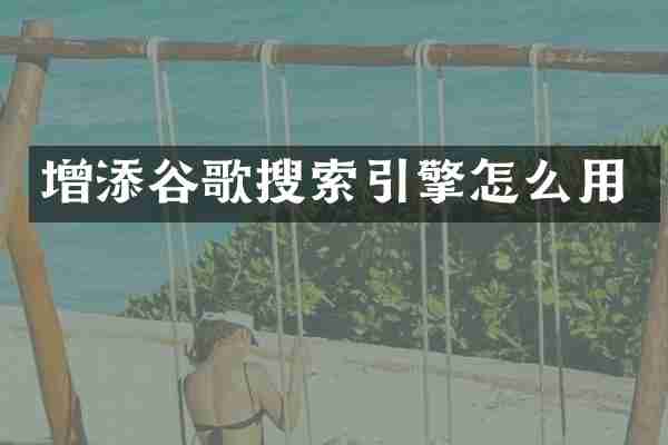 增添谷歌搜索引擎怎么用