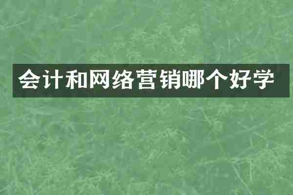 会计和网络营销哪个好学