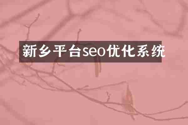 新乡平台seo优化系统