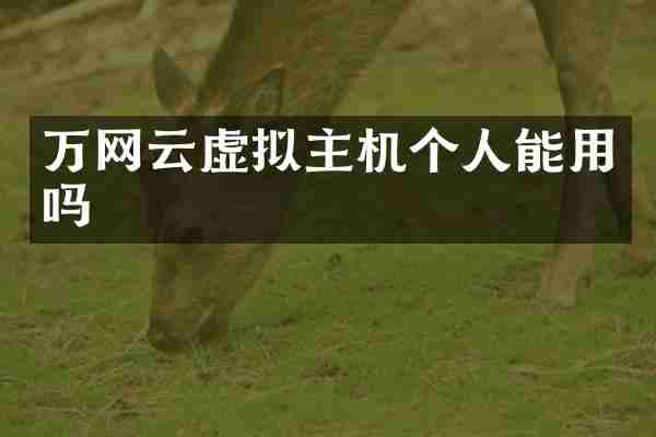 万网云虚拟主机个人能用吗