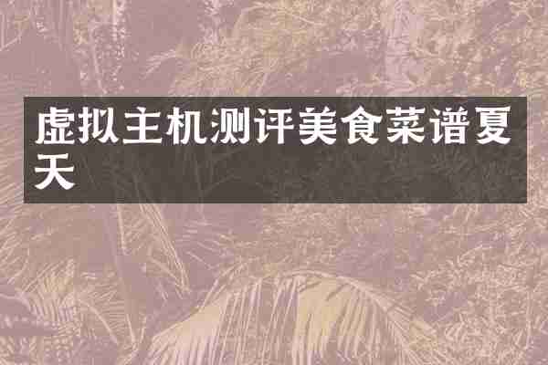 虚拟主机测评美食菜谱夏天