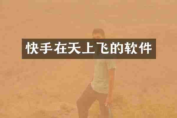 快手在天上飞的软件