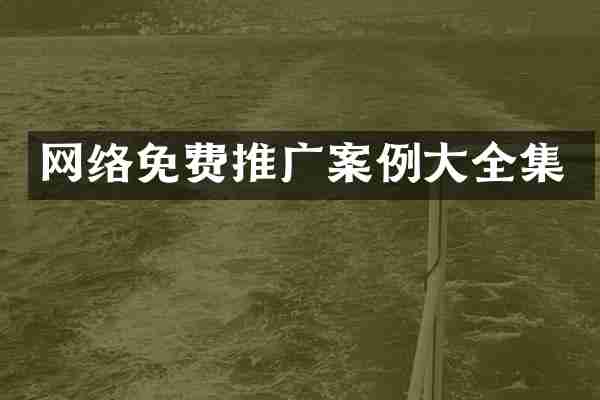 网络免费推广案例大全集