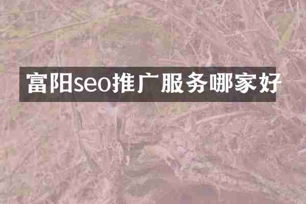 富阳seo推广服务哪家好