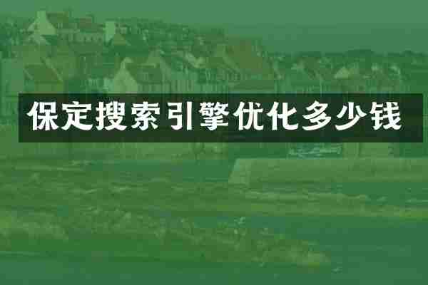 保定搜索引擎优化多少钱