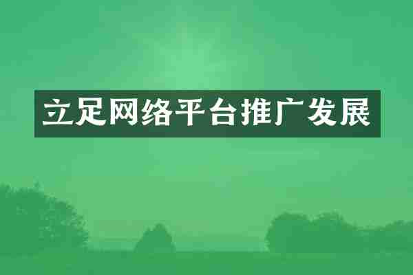 立足网络平台推广发展