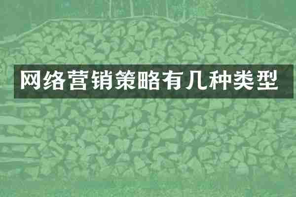网络营销策略有几种类型
