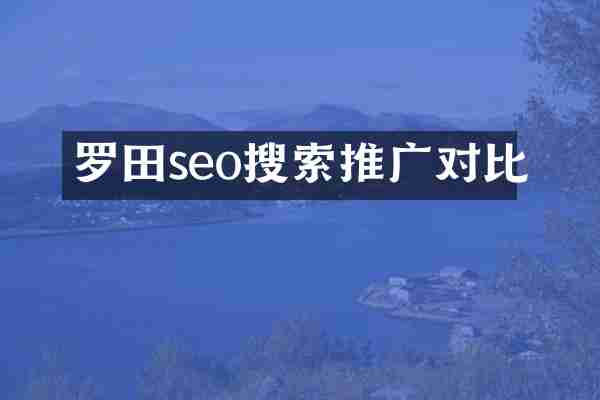 罗田seo搜索推广对比