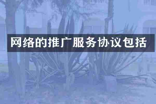 网络的推广服务协议包括