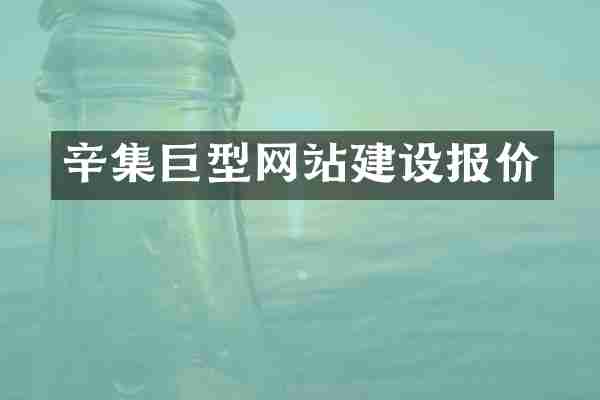 辛集巨型网站建设报价