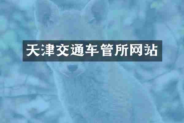 天津交通车管所网站