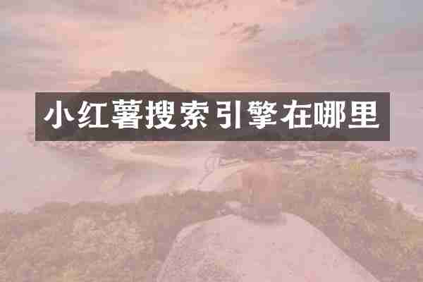 小红薯搜索引擎在哪里