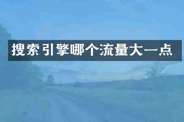 搜索引擎哪个流量大一点