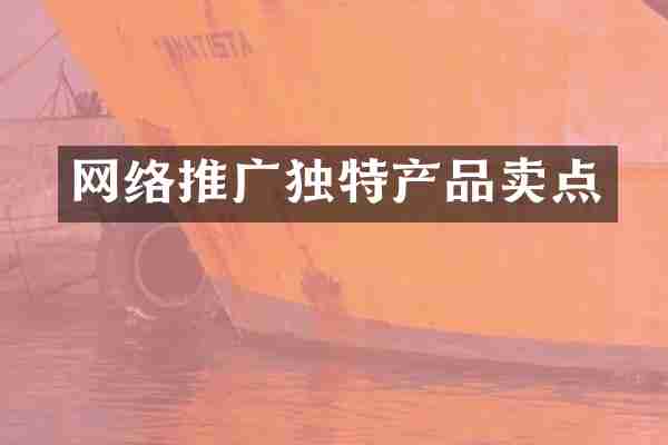 网络推广独特产品卖点