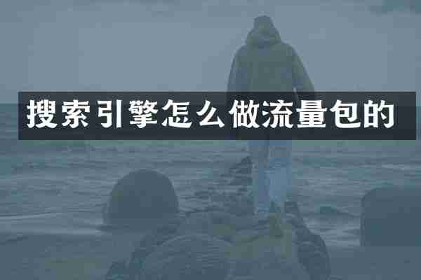 搜索引擎怎么做流量包的