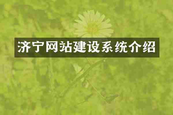济宁网站建设系统介绍