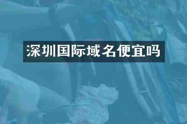 深圳国际域名便宜吗