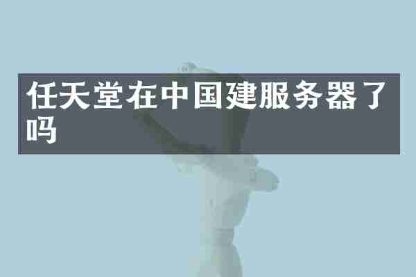 任天堂在中国建服务器了吗