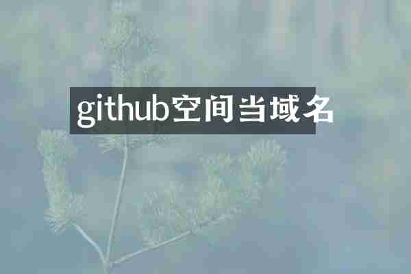 github空间当域名