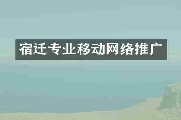 宿迁专业移动网络推广