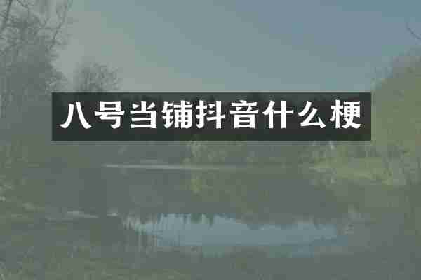 八号当铺抖音什么梗