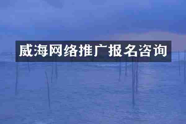 威海网络推广报名咨询