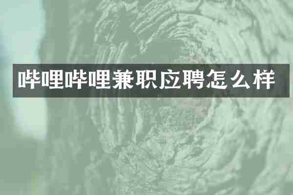 哔哩哔哩兼职应聘怎么样