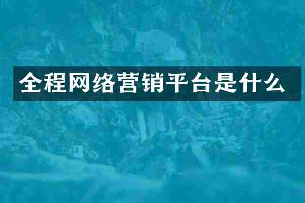 全程网络营销平台是什么