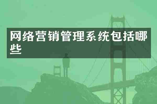 网络营销管理系统包括哪些