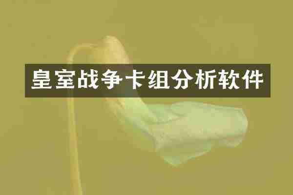 皇室战争卡组分析软件