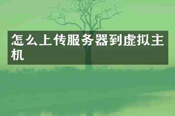 怎么上传服务器到虚拟主机