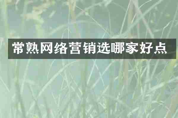 常熟网络营销选哪家好点