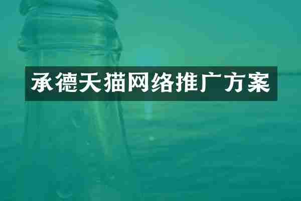 承德天猫网络推广方案