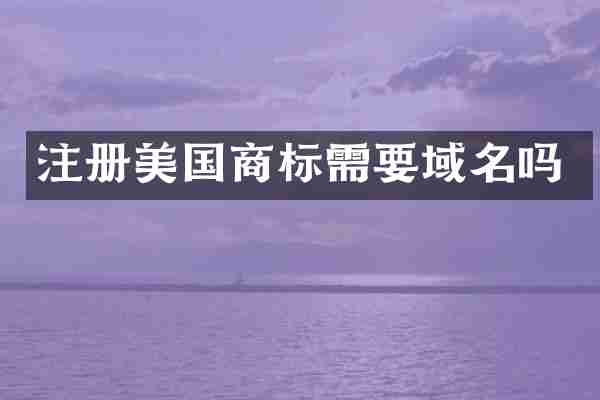 注册美国商标需要域名吗