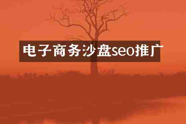 电子商务沙盘seo推广