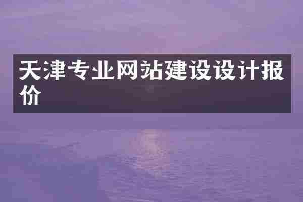 天津专业网站建设设计报价