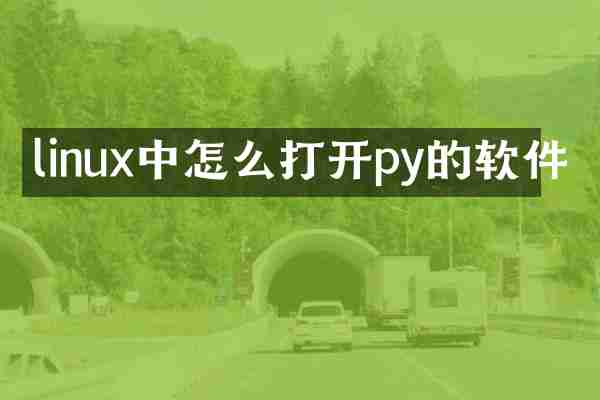 linux中怎么打开py的软件