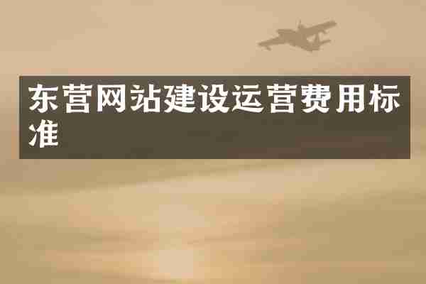 东营网站建设运营费用标准