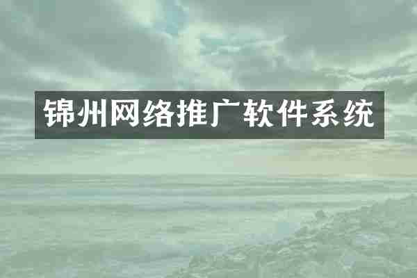 锦州网络推广软件系统