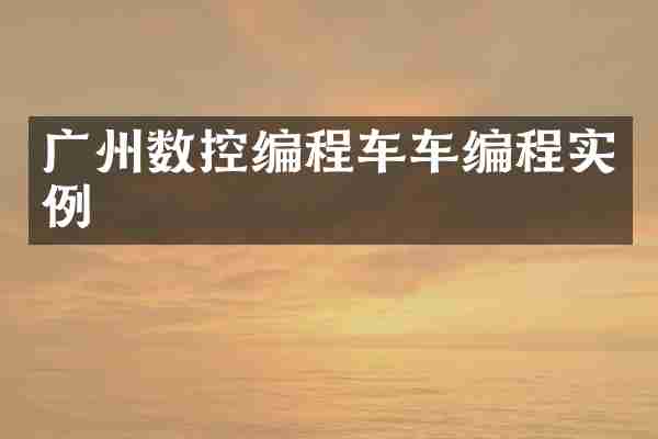 广州数控编程车车编程实例