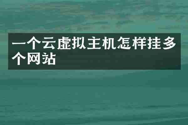一个云虚拟主机怎样挂多个网站