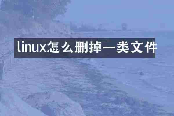 linux怎么删掉一类文件