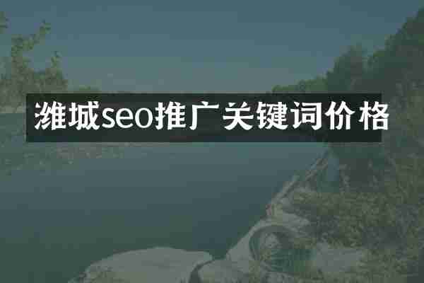 潍城seo推广关键词价格