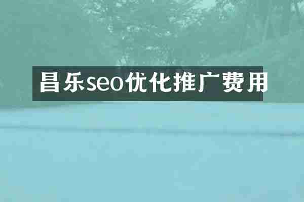 昌乐seo优化推广费用