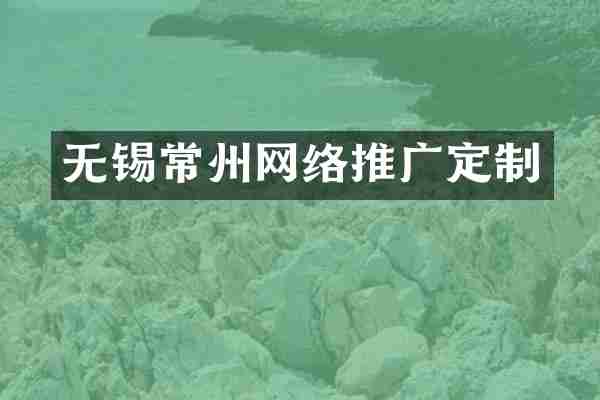 无锡常州网络推广定制