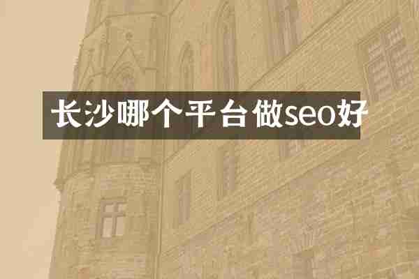 长沙哪个平台做seo好
