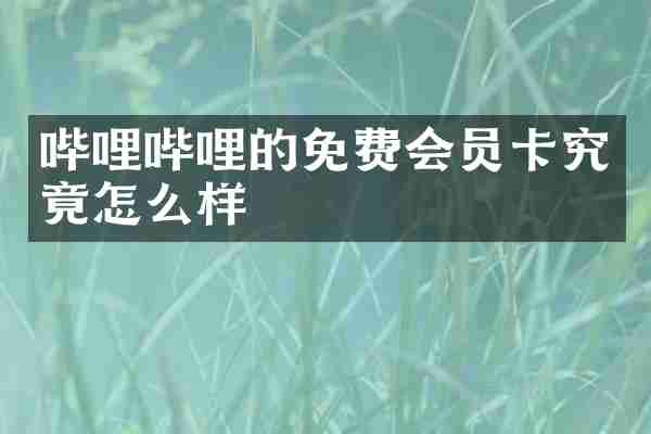 哔哩哔哩的免费会员卡究竟怎么样