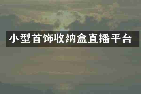 小型首饰收纳盒直播平台